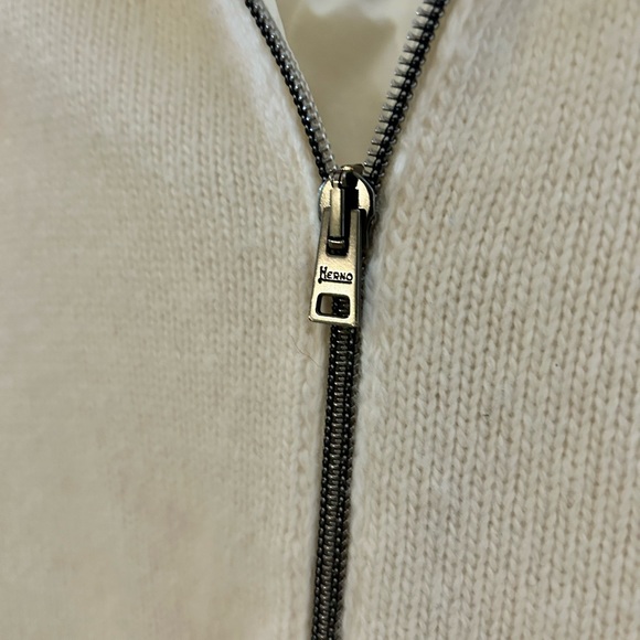 Herno Resort Men's Wool Intarsia Knit Full Zip Bomber Sweater | IT Size 50 - Picture 6 of 10